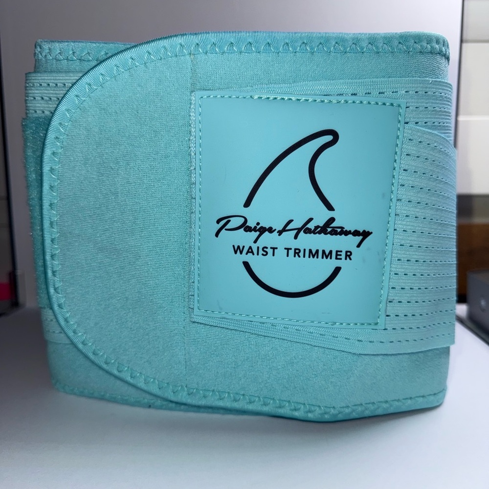 Paige Hathaway Waist Trimmer Belt XS Tiffany Blue Adjustable Compression - Picture 2 of 10